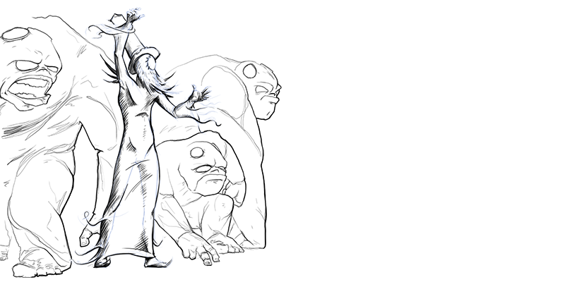 Sketches - supporting characters